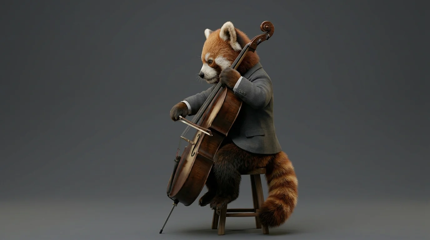 Side profile view demonstrating proper perching posture on a cello chair